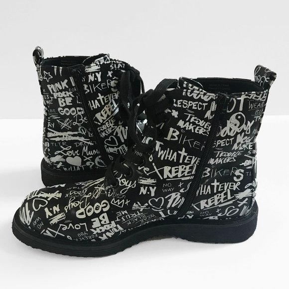 Aldo - Graffiti Punky Combat Boots NWOT - Picture 12 of 14